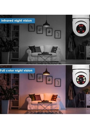 Wi-fi Özellikli 360 Derece Harekete Duyarlı Gece Görüşlü Kamera
