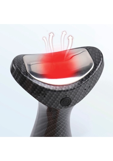 7go 7gmg4 Sıcak Kompresli Masaj Tabancası 4 Başlık, 4 Kademe, Sessiz & Derin Masaj, 1500mah Şarjlı Siyah