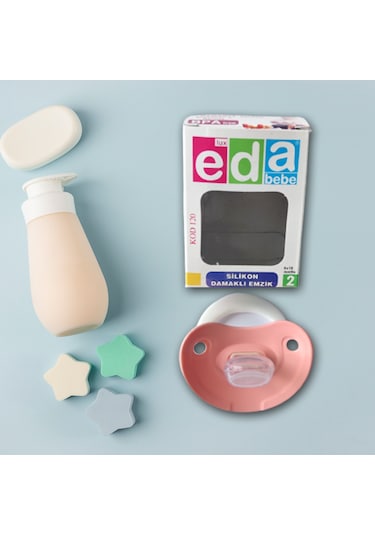 Eda Bebe Lüx Silikon Damaklı Emzik 5'li Ekomix Set - 6-18 Ay Çok Renkli