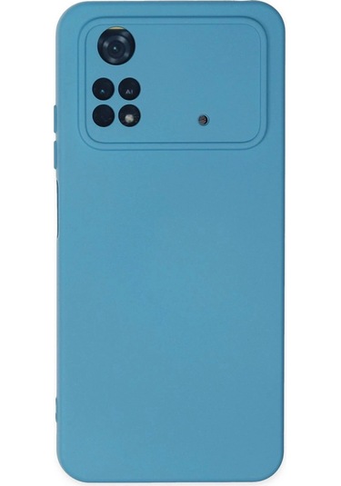 Durukar Poco M4 Pro 4g Kılıf Nano İçi Kadife Silikon - Mavi