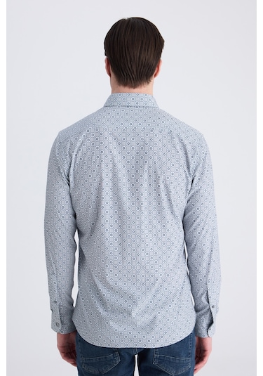 Twn Slim Fit Taş Baskılı Gömlek 4ec02ad072802 S01