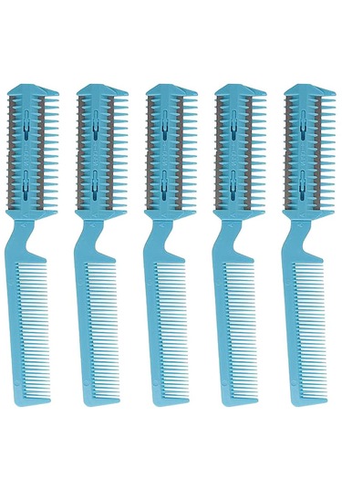 Suntek 5x Jilet Tarak Saç Kesici Çift Kenarlı İnceltme Mavi