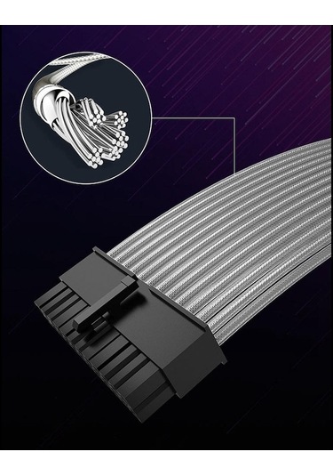 Gajeena Anakartla Senkronize Argb Işıklandırma 2x8p Uzatma Kablosu - Siyah Renkli Led Aydınlatma Ekstansiyonu