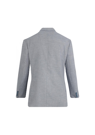 Uki Mavi Casual Mono Yaka Ceket Mavi