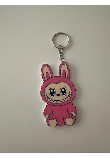 Lavubu Anahtarlık Sevimli Canavar Serisi 8cm Pembe