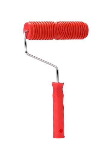 Youtek Kırmızı Rulo Boya Aleti, Desenli Duvar Dekorasyonu, Kauçuk Baskı Rulosu, Sanatsal Boya Uygulama Aracı