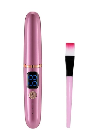 Elmpaly Elektrikli Isıtmalı Kirpik Maşası 3 Sıcaklık Ayarlı Usb Şarj Fırçalı Mor