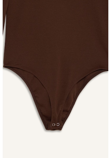 Defacto Yarım Balıkçı Yaka Modal Çıtçıtlı Body G1733ax25wnbn341 Kahve