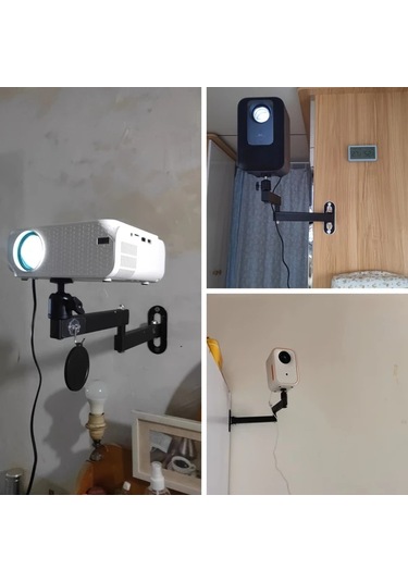 Xuweiwei Siyah 13.78inç Kollu Katlanır Projektör Braketi 360 Dönüş 4kg Taşıma