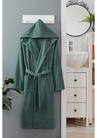 Kapüşonlu Unisex Banyo Bornozu %100 Soft Pamuklu 001