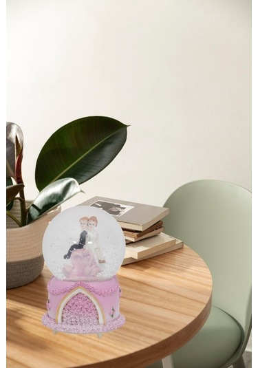 Nostaljik Kar Küresi Orta Boy Renk Değiştiren Led Lambalı Kar Küresi-12