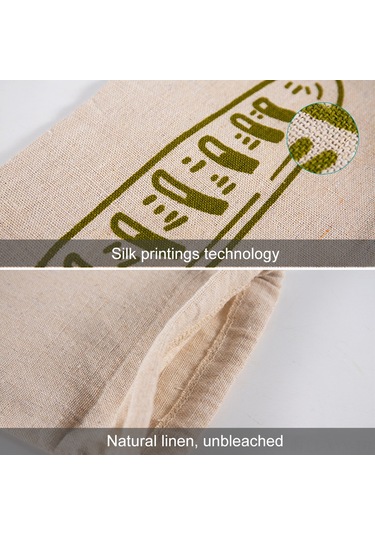 Yaleker Organik Keten Ekmek Çantası - Yeniden Kullanılabilir, Fermuarlı, Uzun Ömürlü Ekmek Saklama Torbası Diğer