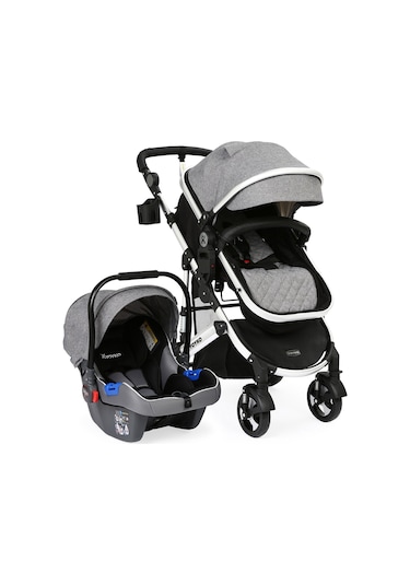 Yoyko Ultimate Travel Sistem Bebek Arabası 3 İn 1 Gri Silver