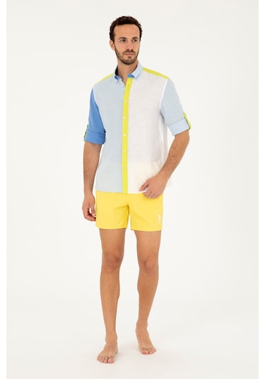 U.s. Polo Assn. Erkek Sarı Deniz Şortu 50282927-vr044 Sarı
