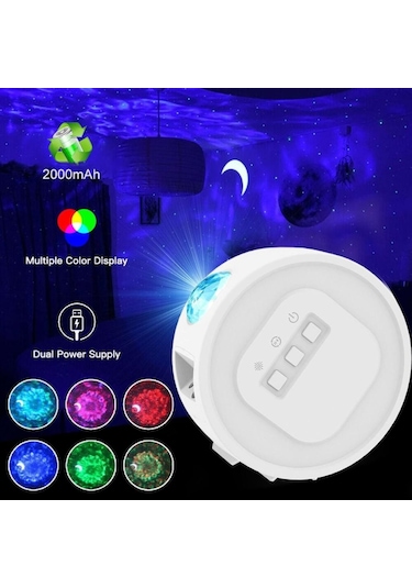 Bring Starry Şarjlı Okyanus Yıldızlı Gökyüzü Projeksiyon Işık Gec Çok Renkli