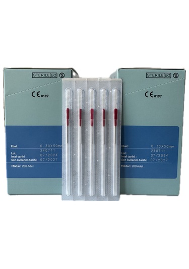 Akupunktur İğnesi Kuru İğne 0.30x50 Mm 200lük Paket 2 Kutu