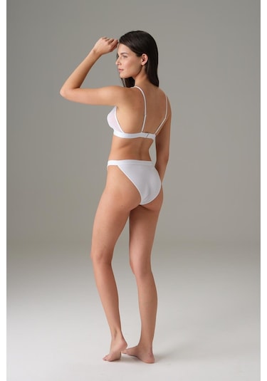 Doreanse Kadın V Kesim Tül Detaylı Yüksek Bel Slip 7153-siyah Siyah