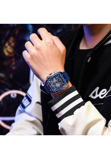 Yingfu 8442 Lacivert Erkek Kol Saati, Yenilikle Tasarım Çok Renkli