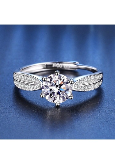 Siyah Bague Ringen 1ct/2ct Vvs D Renk Mozanit Yüzük Kadınlar Için 925 Ayar Gümüş Takı Starlight Lab Yetiştirilen Elmas Açık Yüzükler Hediye 1 Ct