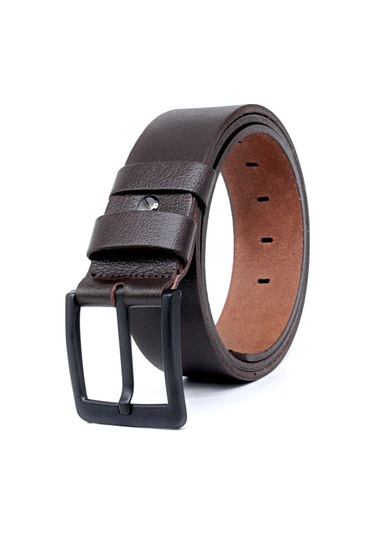 Hakiki Manda Derisi Kahverengi Tokalı Erkek Kot Kemeri 4,5 Cm Kahverengi