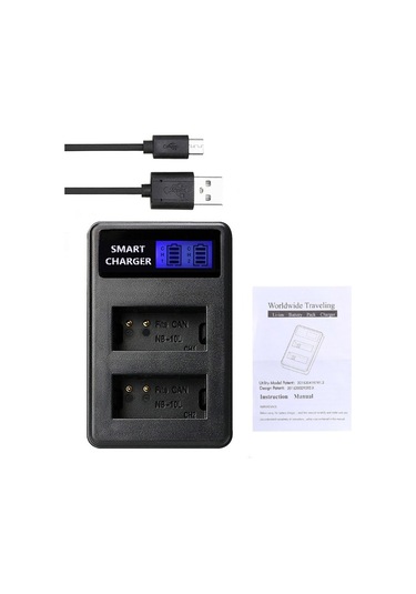 Cbtx Canon Sx40 Hs Sx40hs Uyumlu Lcd Ekran Çift Kanallı Nb-10l Usb Pil Şarj Cihazı