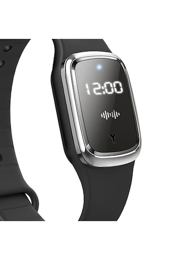 Dolıty Anti Böcek İzle Ultrasonik Kovucu Bileklik Siyah Siyah