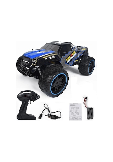 Kumandalı Dev Oyuncak Off-road Aracı 15km/h Hız 1:10 Full Fonksiyon Mavi Mavi
