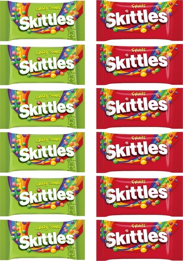 Skittles Yumuşak Draje 38 Gr Meyveli Ve Ekşili 12 Li Karma Paket