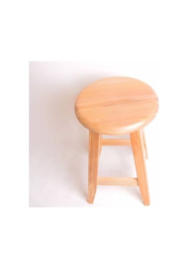 Ahşap 1.Kalite Yuvarlak Tabure Naturel Kayın Renk...