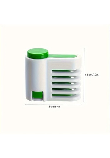 Zhanglei001 Yeşil 5 Katlı Ayarlanabilir Pasta Dilimleyici Ve Ekmek Bölücü Seti 2 Parça