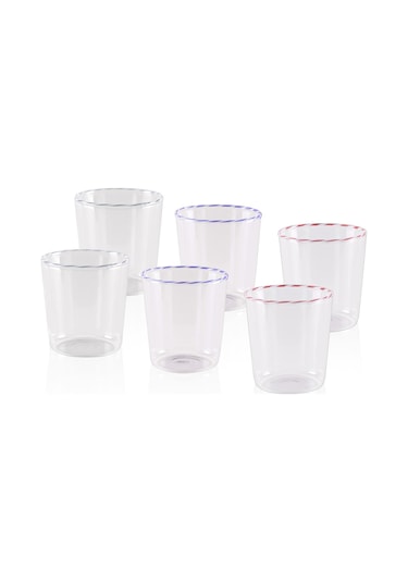 The Mia Borosilikat Su Bardağı 6 Parça 320 Ml Çok Renkli
