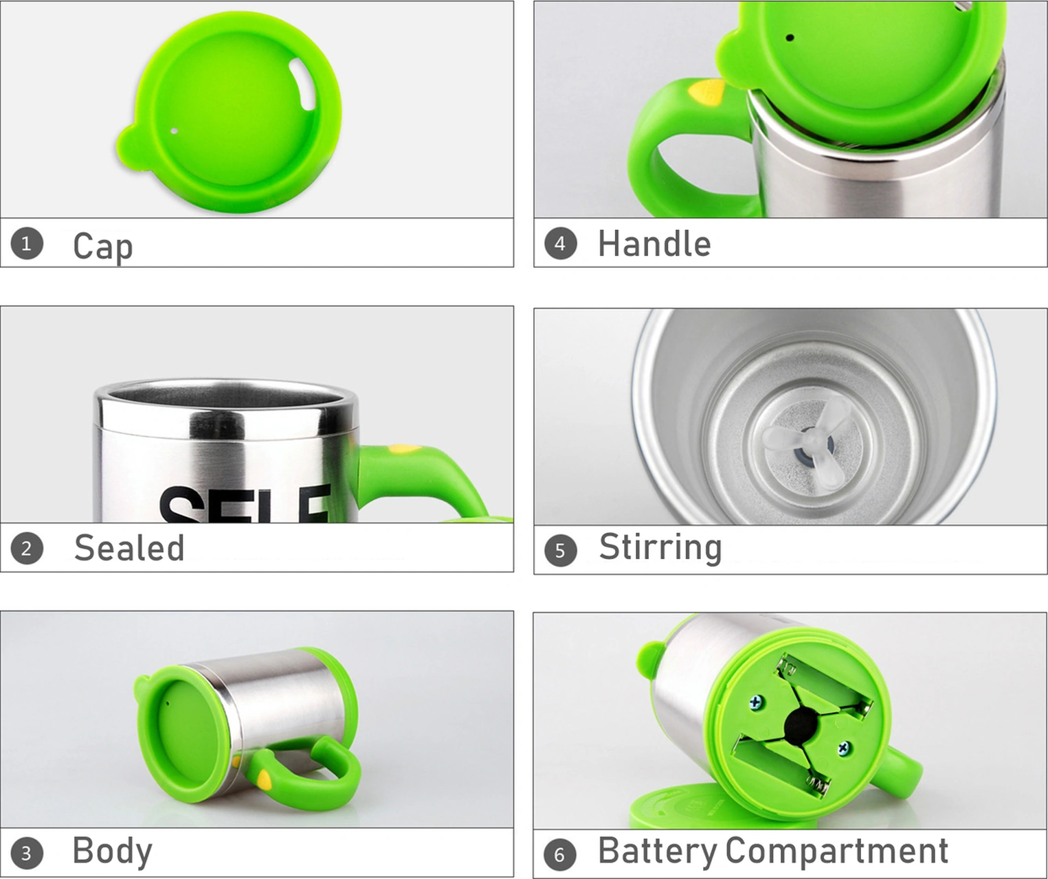 Youtek 400ml Çift Katlı Paslanmaz Çelik Otomatik Kahve Karıştırıcı Bardak - Elektrikli Karıştırıcı, Sıcak/soğuk İçecekler İçin Ev/ofis/outdoor Kullanıma Uygun Siyah