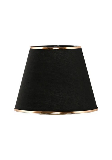 Abajur Şapkası - Yedek Şapka - Abajur Başlığı -kumaş Başlık Siyah