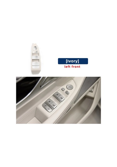 Lhd Çok Renkli Araba Ön Sol Sağ Pencere Kaldırıcı Anahtarı Dış Çerçeve Front White L 1 Piece Set