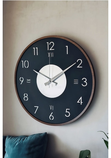 Modern Ahşap Duvar Saati Sağlam Çok Şık Ve Birarada..no:49 Çok Rekli