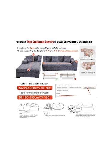 Jms Cyan Polar Polar Streç Kanepe Slipcover Elastik Funda Kanepe Sandalye Kanepe Kılıfı 1 Seat 90-140cm