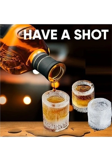 Didadodo Silikon Küp Kalıp Fincan - 4'lü Buz Kalıbı, Siyah - 2 Adet Siyah Yeni Tasarım Siyah