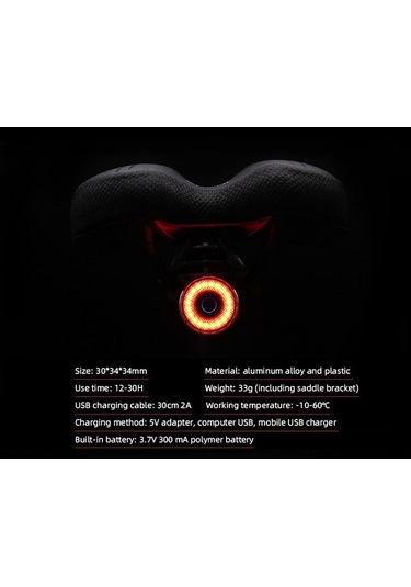 Artfulabode Yanıp X6 Vites Uyarı Usb Şarj Renkli Meilan Işıkları Işık Yalıtımlı Gece Fren Edilebilir Bisiklet Arka Lambası Akıllı 8 Mod Çok Renkli