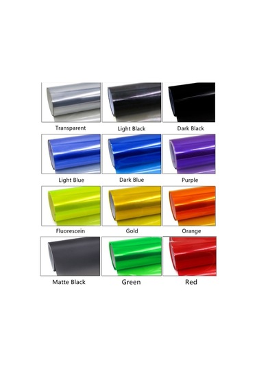 2pcs Araba Far Koruyucu Film Kuyruk Işık Film Motosiklet Sisli Film, Boyut: 30 X 100cm Altın , Boyut:30 X 100cm