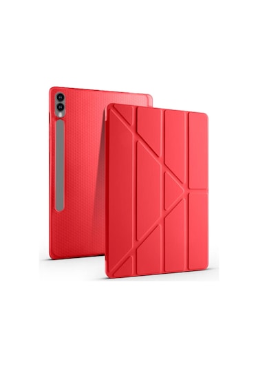 Samsung Galaxy Uyumlu Tab S9 Fe Plus Sm-x610 Kılıf Kalem Bölmeli Silikon Smart Cover Tablet Kılıfı