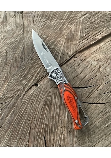 Alaska Mini Cep Çakısı Kamp Çakısı Avcı Kampçı Bıçagı Cep Bıçak 16cm Kahverengi