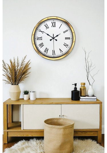 Zentime 40 Cm Gold Lüks Duvar Saati çok Renkli