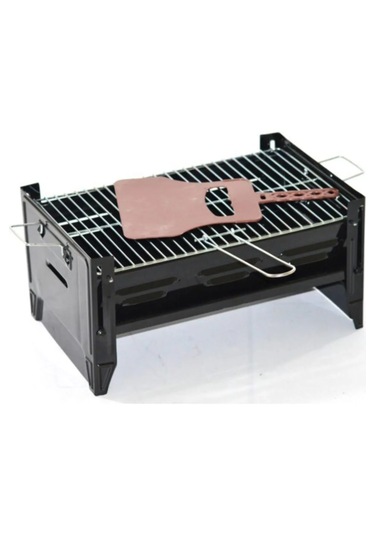 Emaye Katlanır Piknik Mangal - Yelpaze Hediyeli