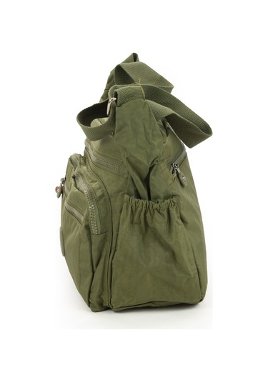 Krinkıl / Klinkır Su Geçirmez Kumaş Çok Gözlü Çapraz Kol Ve Omuz Postacı Çantası Haki 5835 Haki