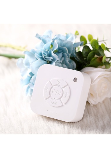 Geeksen Bebek Ve Yetişkinler İçin Taşınabilir Beyaz Gürültü Makinesi - 9 Ses Seçeneği, Otomatik Kapanma, Usb Şarj, 36 Saat Kullanım Beyaz