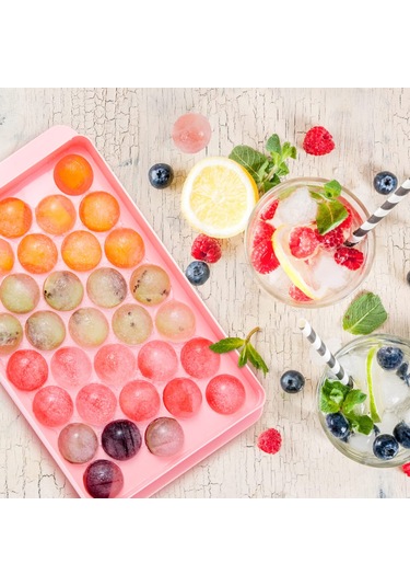 Suofeng 10 Adet Silikon Buz Küpü Tepsisi Seti - 33 Hücreli, Çıkarılabilir Kapaklı, Hızlı Buz Hazırlama Aleti Pp+tpe Malzeme Çok Renkli