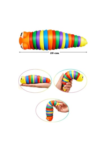 Oyuncak Sevimli Tırtıl Eğitici Sök Tak Tırtıl 20 Cm