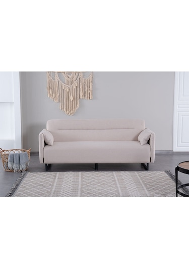 Kilim Mobilya Odin Üç Kişilik Yüksek Ayaklı Koltuk-kanepe Krem