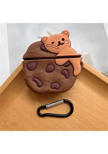 Apple Airpods Pro 3. Nesil 2025 Uyumlu Figürlü Silikon Kılıf Anahtarlıklı Kılıf Açık Mor