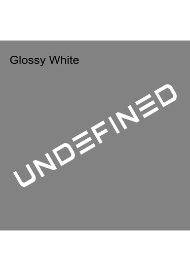 Dört Boyutlu Tanımlanmamış Araba Çıkartma Stil Gövde Penceresi Ön Cam Tampon Glossy White 45.7x4.6cm 1 Piece Set